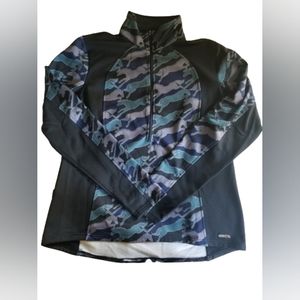 XL Kerrits Fleece Half Zip Horse Pattern Top